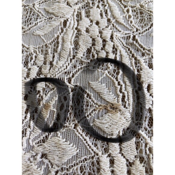 Free People Maisie Tunic Antique Ivory Lace High Neck Sleeveless Blouse Tank Med - Picture 12 of 12